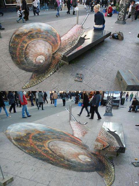 Paul_Brook_Mind_Reader_Snail_Bench_Optical_Illusion Snail Bench Optical Illusion
